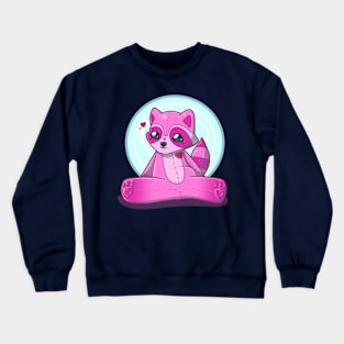 Valentine's Raccoon Crewneck Sweatshirt